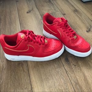 Red Nike Air Force 1s